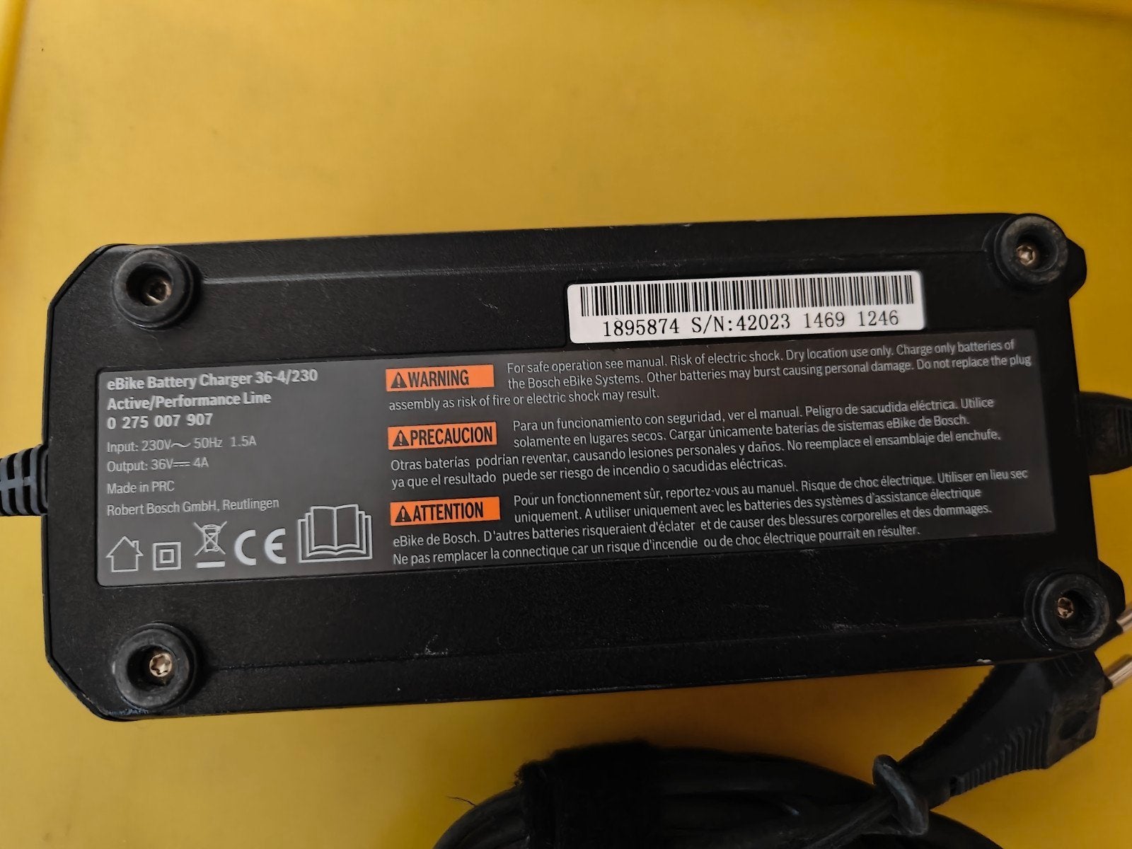 Chargeur eBike BOSH, Vélos & Vélomoteurs, Enlèvement