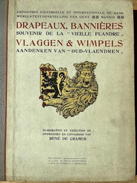 1913 Vlaggen & Wimpels Aandenken van Oud-Vlaendren de Cramer, Ophalen of Verzenden