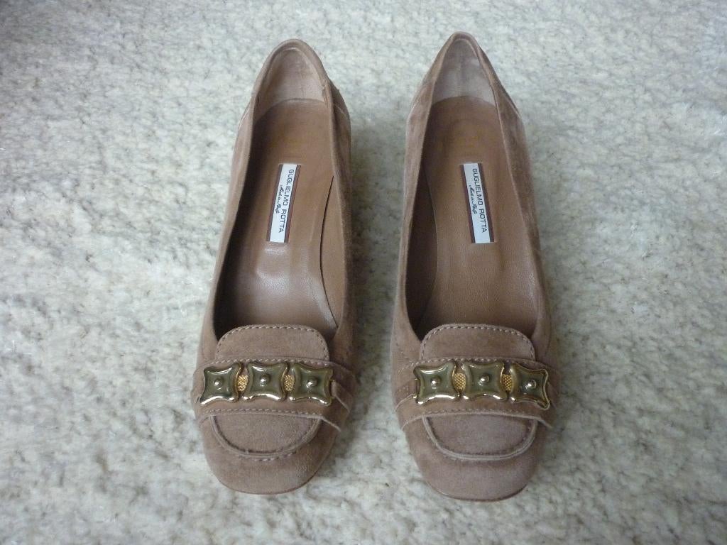 Suède Schoenen Guglielmo Rotta, Beige, Ophalen of Verzenden, Zo goed als nieuw, Schoenen met hoge hakken