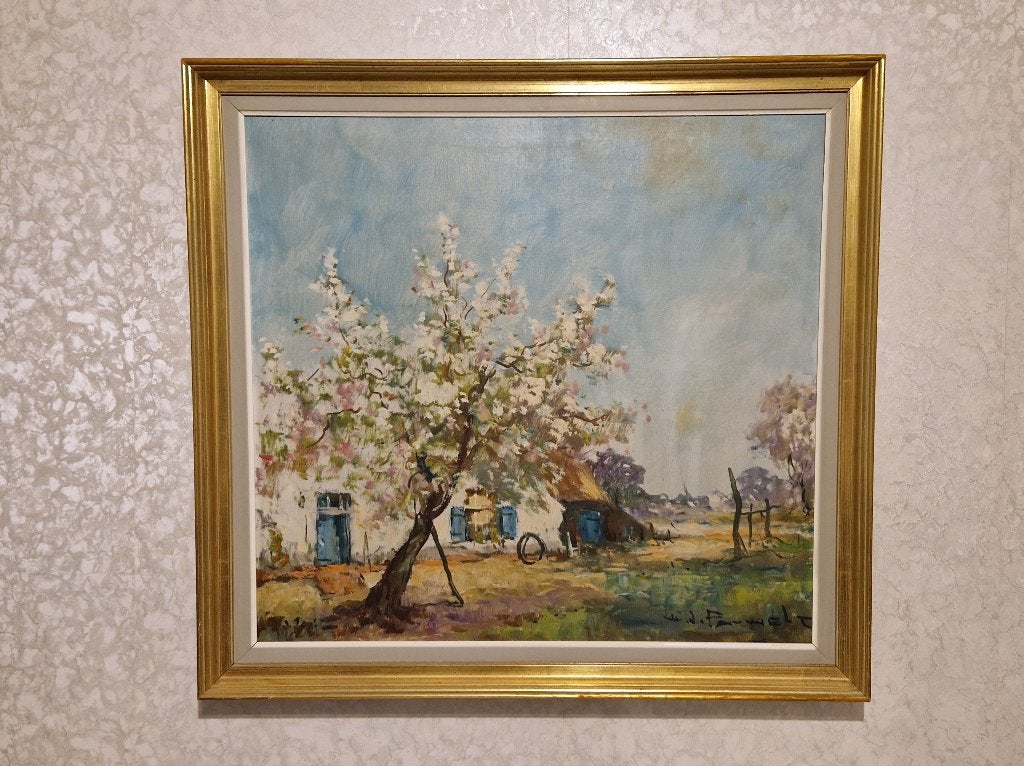 Henri Josef Pauwels, Antiek en Kunst, Ophalen, Doek, Bijzondere lijst, Landschap