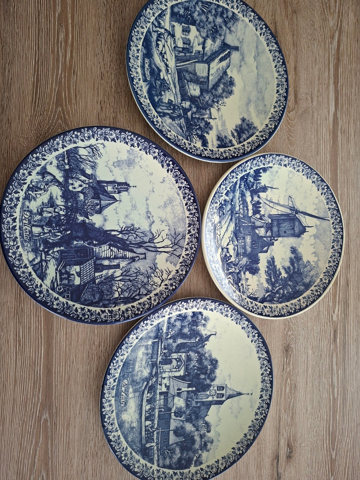 Delfts blauw uit jaren 70, 4 seizoenen, ophanging voorzien, Ophalen