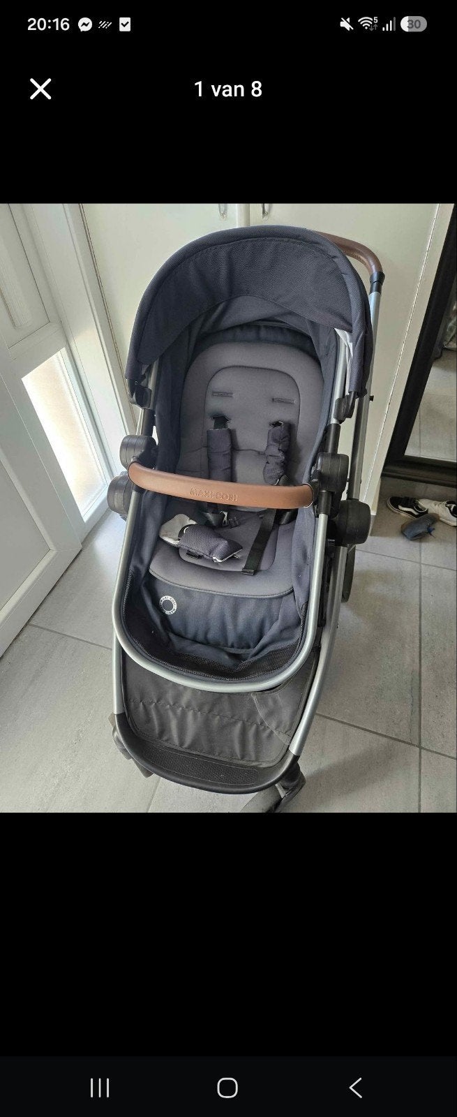 Wandelwagen van baby tot peuter merk maxi cosi + adapters, Kinderen en Baby's, Kinderwagens en Combinaties, Ophalen, Kinderwagen