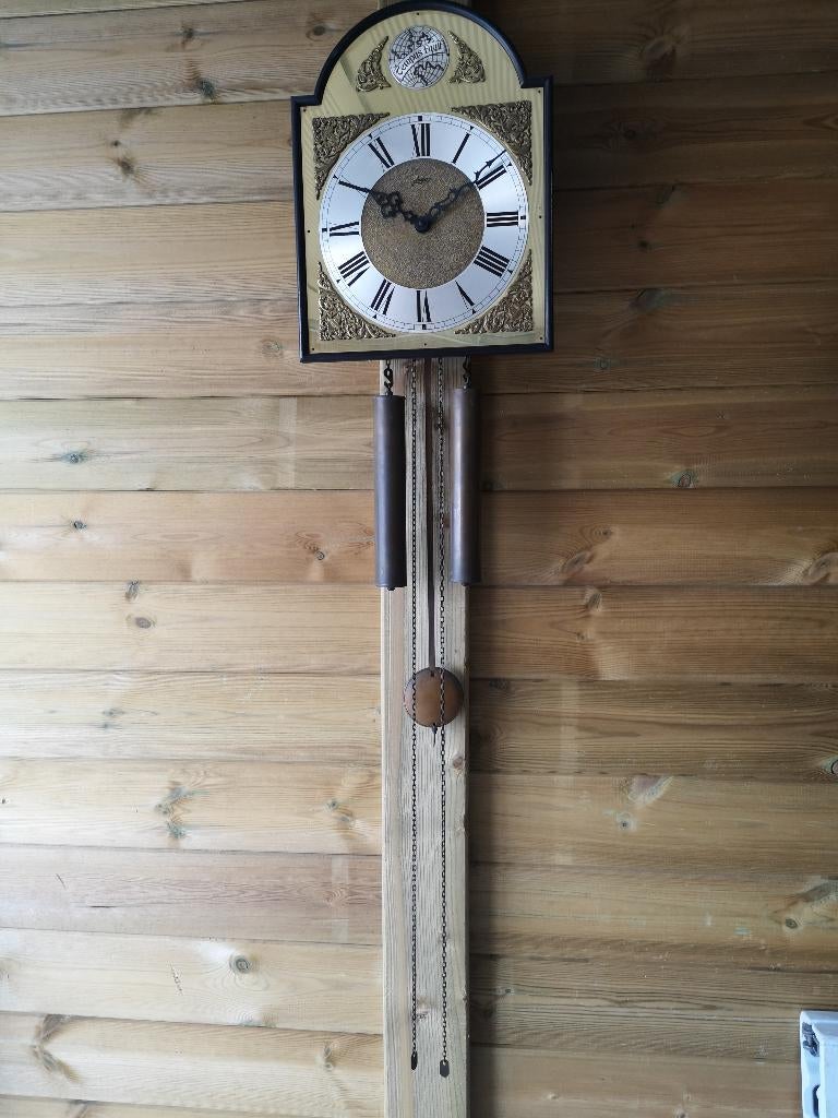 wandklok met kettingmechanisme,, Antiek en Kunst, Ophalen of Verzenden