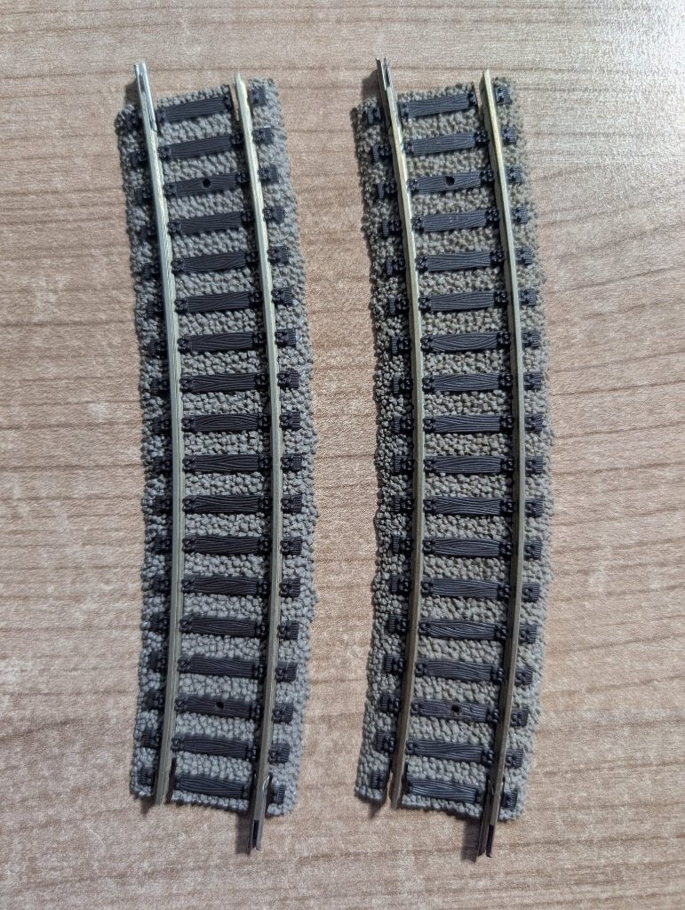 2 x Fleischmann 6127 H0 Gebogen rail 420 mm Profi-rails, Ophalen of Verzenden, Zo goed als nieuw, Rails, Fleischmann