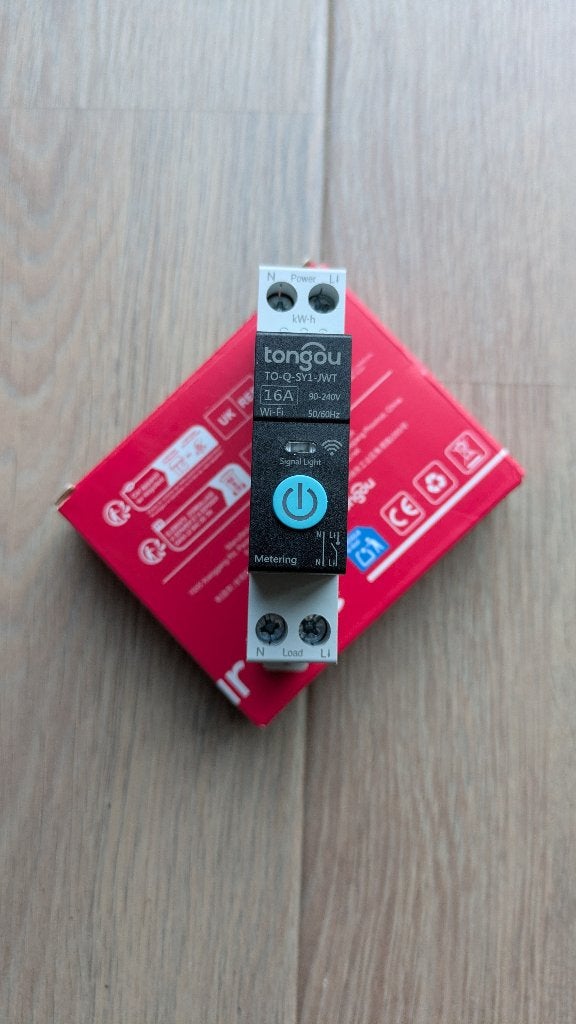 Interrupteur intelligent WiFi 1P+N (16A)(compteur energie), Bricolage & Construction, Enlèvement ou Envoi, Comme neuf, Interrupteur