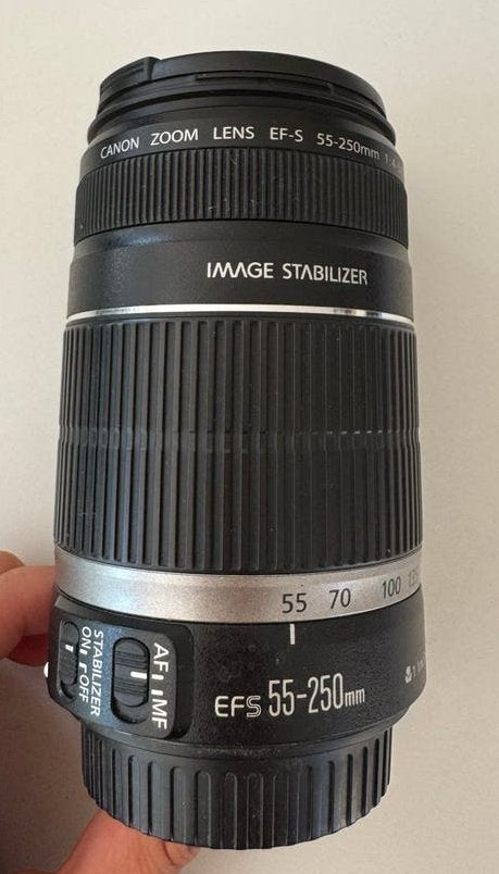 Canon EF - S 55-250mm f/4 - 5.6 IS telezoomlens, Ophalen, Canon, Autofocus, Zo goed als nieuw