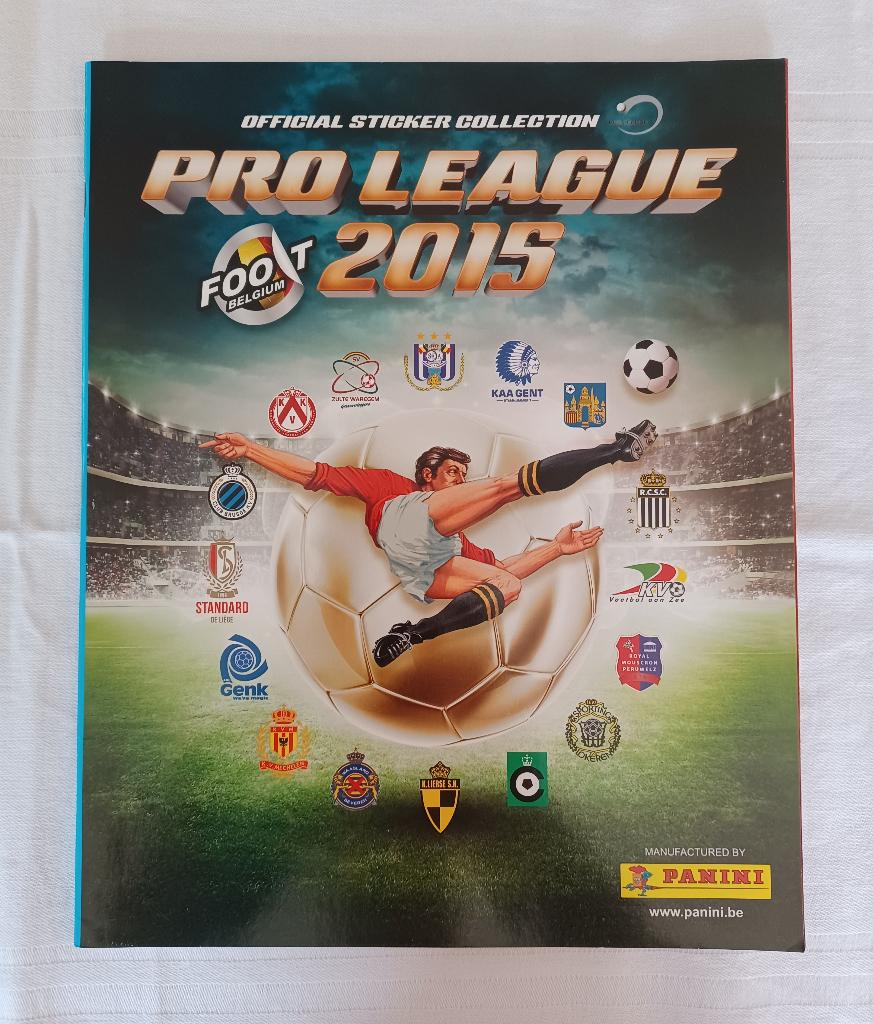 Pro league 2015 Panini album met 55 stickers, Ophalen of Verzenden, Zo goed als nieuw, Meerdere stickers