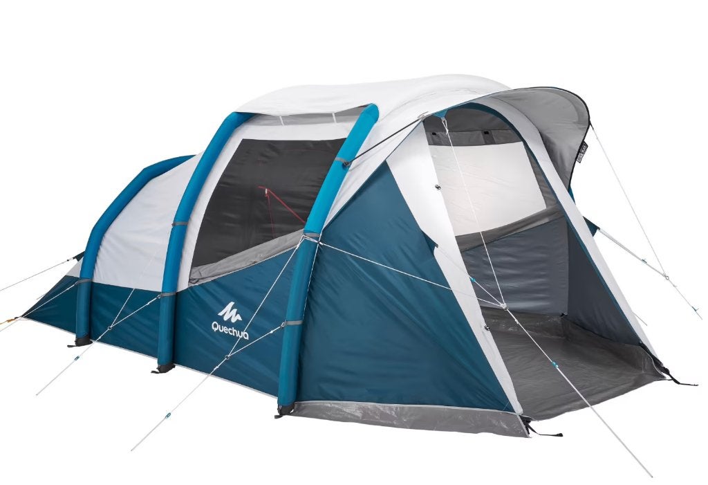 Quechua opblaasbare kampeertent 4p - fresh and black, Caravanes & Camping, Tentes, jusqu'à 4, Utilisé, Enlèvement