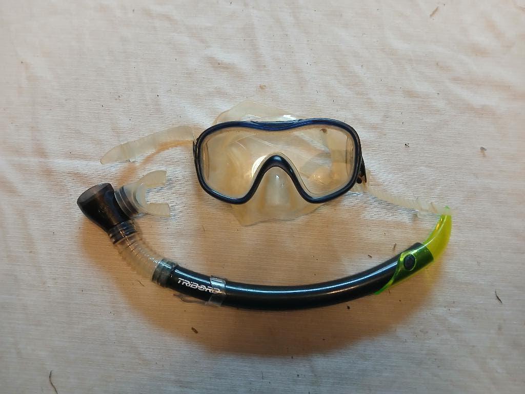 Snorkel en masker, Enlèvement ou Envoi, Utilisé, Lunettes de plongée ou Tuba