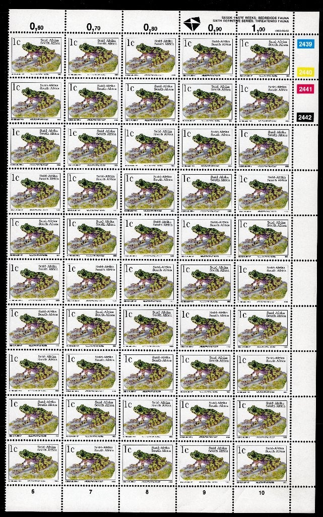 AFRIQUE DU SUD Yt. 807 MNH 50 pièces 1993, Envoi, Afrique du Sud, Non oblitéré
