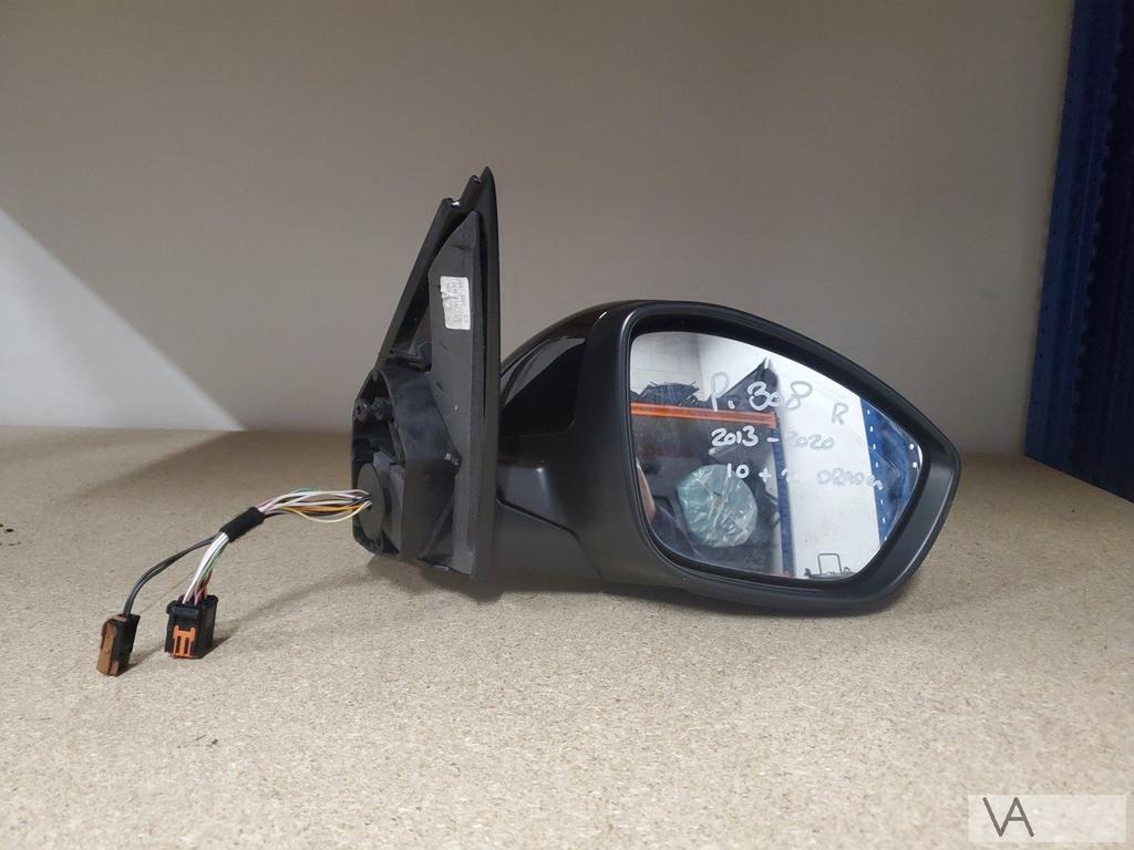 Peugeot 308 2013 - 2020 spiegel rechts 12 draden zwart €100, Gebruikt, -, -, Ophalen of Verzenden