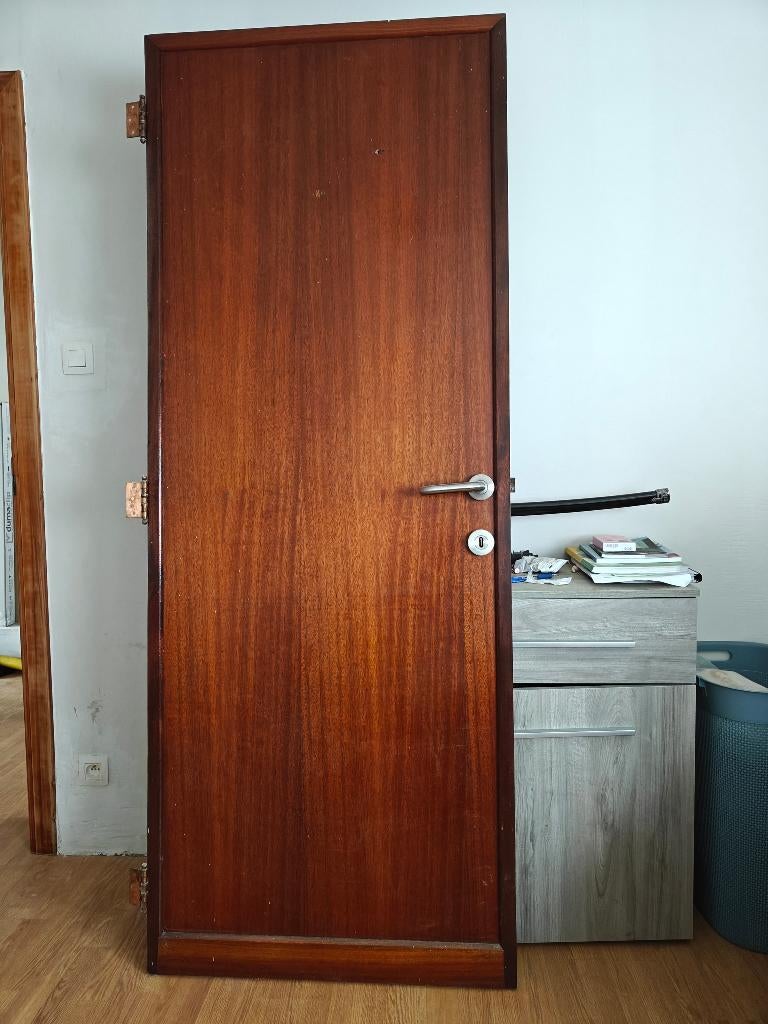 3 houten binnendeuren, Bricolage & Construction, Fenêtres & Moustiquaires, Utilisé, 200 à 215 cm, Moins de 80 cm, Bois, Enlèvement