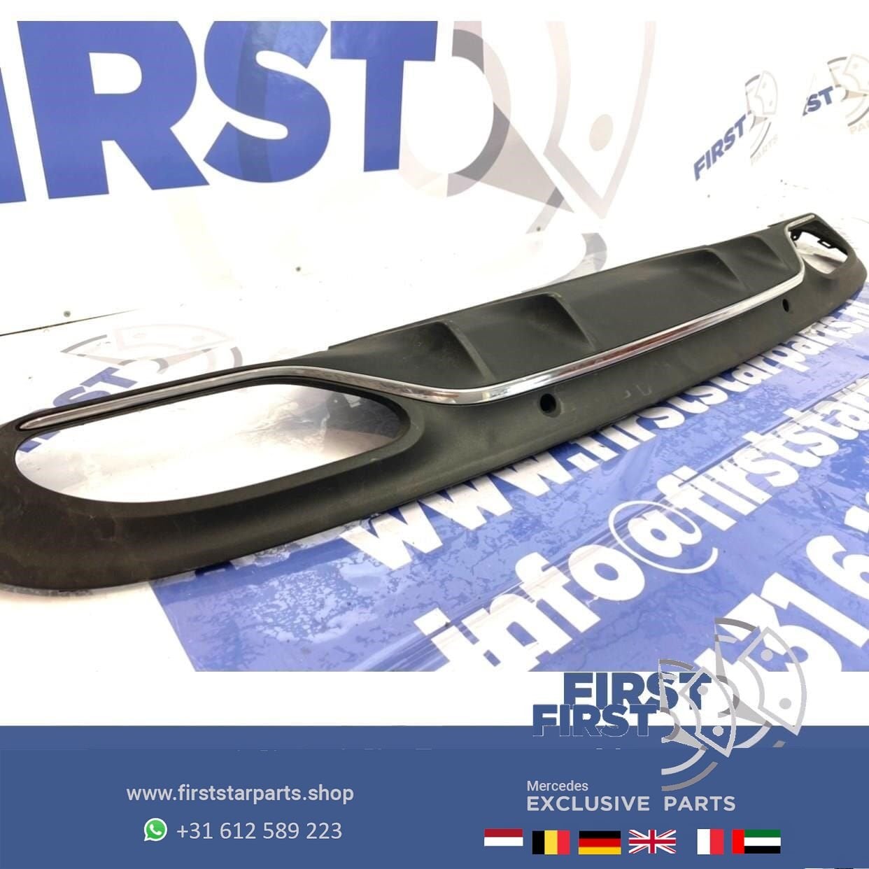 W205 FACELIFT AMG DIFFUSER Mercedes C Klasse 2018-2022 ACHTE, Gebruikt, -, Ophalen of Verzenden, -