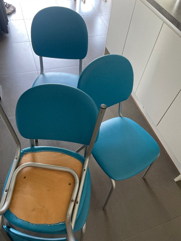 Stoelen, Huis en Inrichting, Stoelen, Ophalen, Zo goed als nieuw, Blauw
