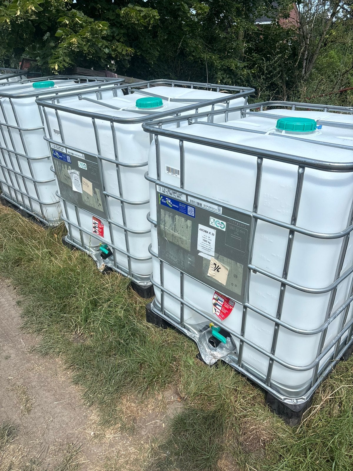 Ibc container met plastic onderkant, Tuin en Terras, Regentonnen, Ophalen, Zo goed als nieuw