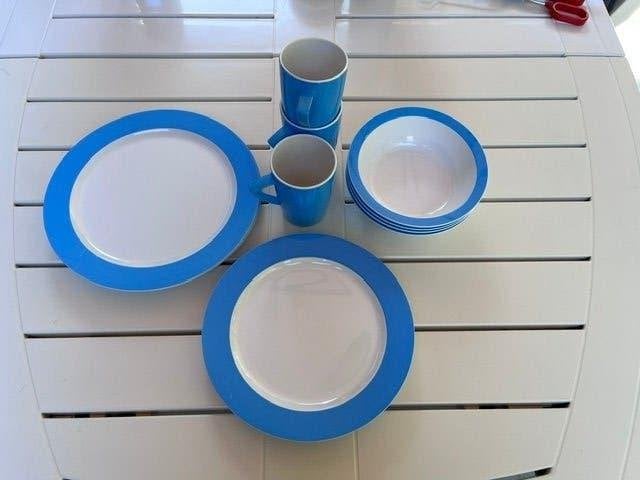 Mepal rosti melamine 4-persoons kamperservies, Ophalen, Gebruikt