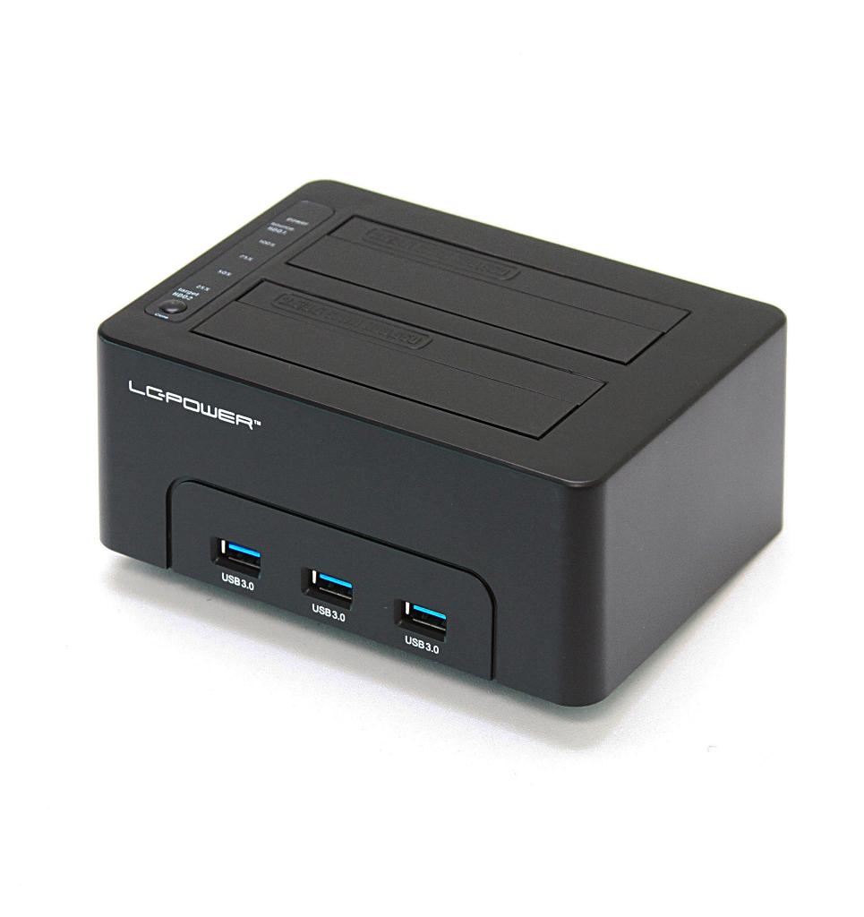 Docking Station 3x USB3.0 HUB Dual 2.5''/3.5'' SATA Cloning, Enlèvement ou Envoi, Neuf