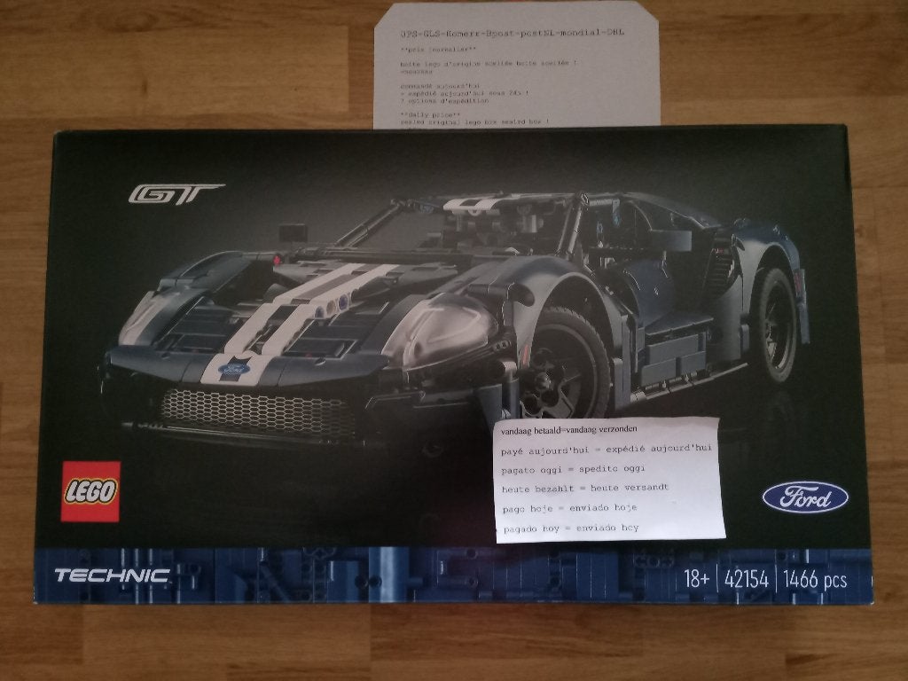 LEGO Technic 2022 Ford GT Auto Supercar - 42154 -nieuw, Lego, Nieuw, Technic, Compleet