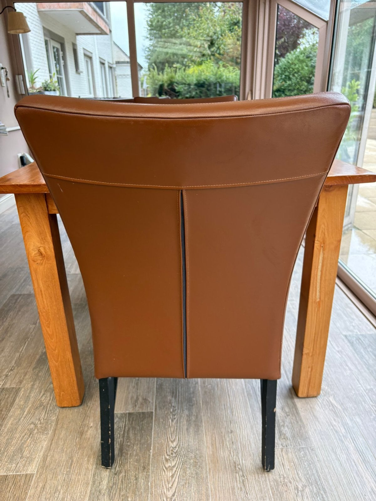 Leren stoelen, Huis en Inrichting, Ophalen, Zo goed als nieuw, Leder vintage, 4 tot 6 stoelen