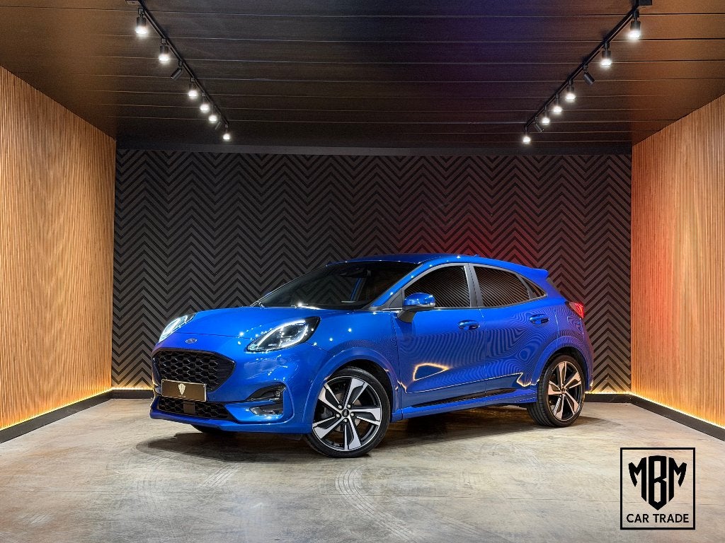 ✅ Ford Puma 1.0 EcoBoost ST-Line 12 Maanden GARANTIE, Voorwielaandrijving, Dealer onderhouden, Blauw, Leder
