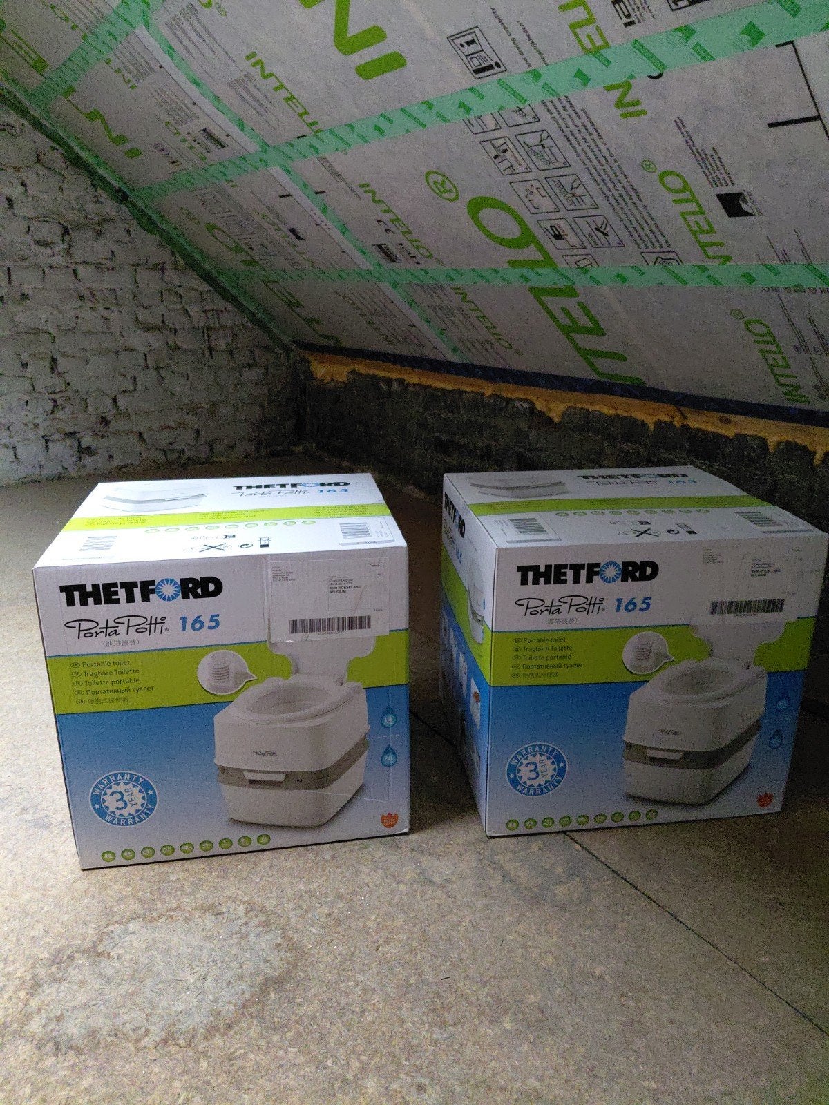 2 nog in doos Thetford Porta Potti draagbare toiletten 165, Ophalen