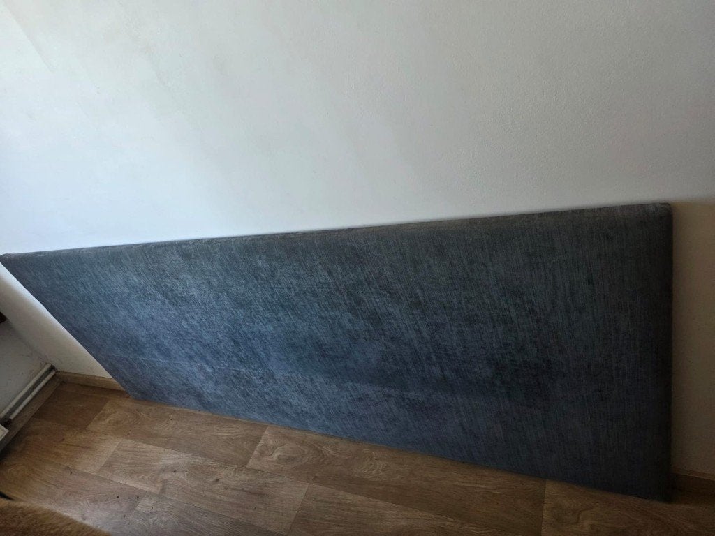tête de lit 210 cm x 87 cm en velours gris foncé, Maison & Meubles, 90 cm, Gris, 210 cm, Enlèvement