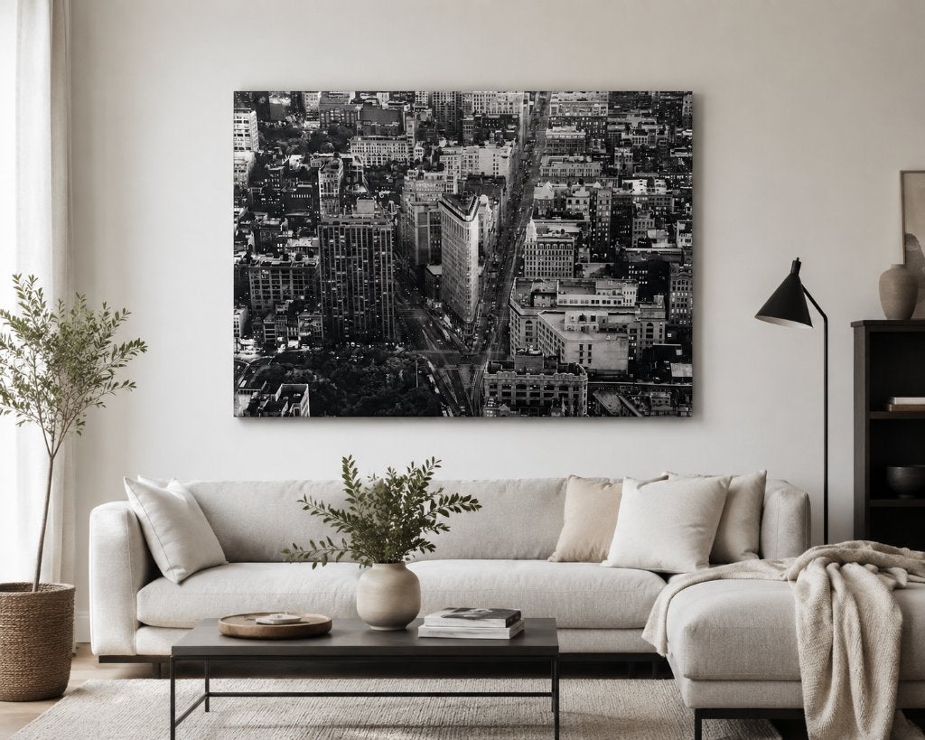 Groot canvas New York, Ophalen, 140 cm, Zo goed als nieuw, 200 cm