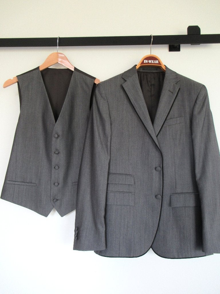 Corneliani blazer met vest in wol en zijde, mt 50 NIEUW, Kleding | Heren, Corneliani, Nieuw, Grijs, Verzenden