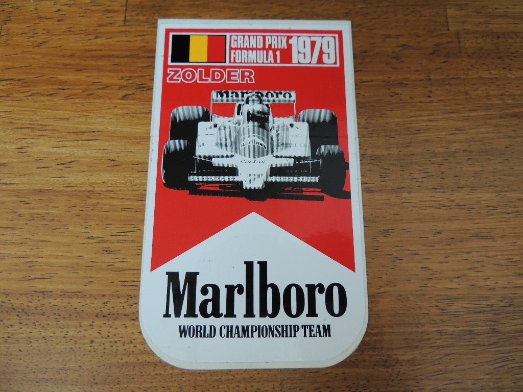 Marlboro WCT GP F1 Zolder 1979 sticker, Envoi, Comme neuf, Voiture ou Moto