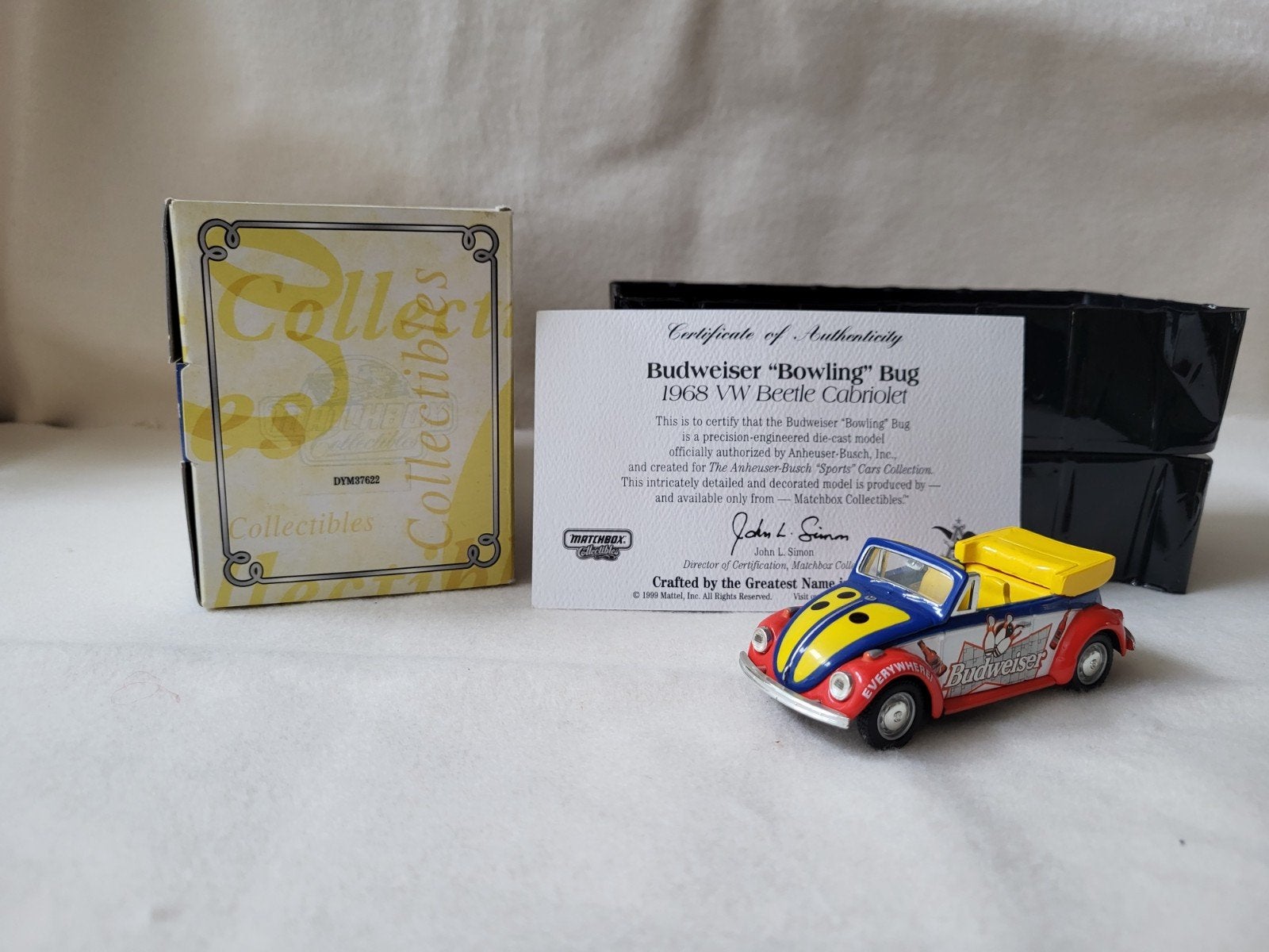 Boîte d'allumettes Dinky DYM37622 1968 Volkswagen Beetle, Enlèvement ou Envoi, Matchbox