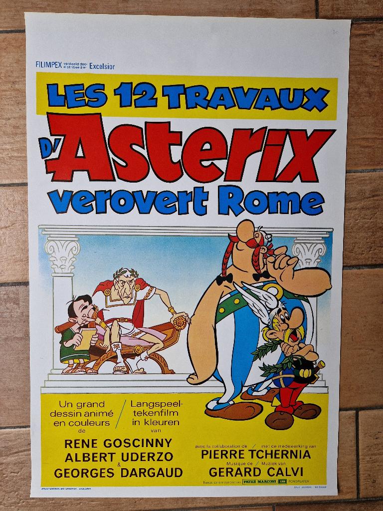 filmaffiche Asterix verovert Rome 1976 filmposter, Enlèvement ou Envoi, Rectangulaire vertical, A1 jusqu'à A3, Comme neuf