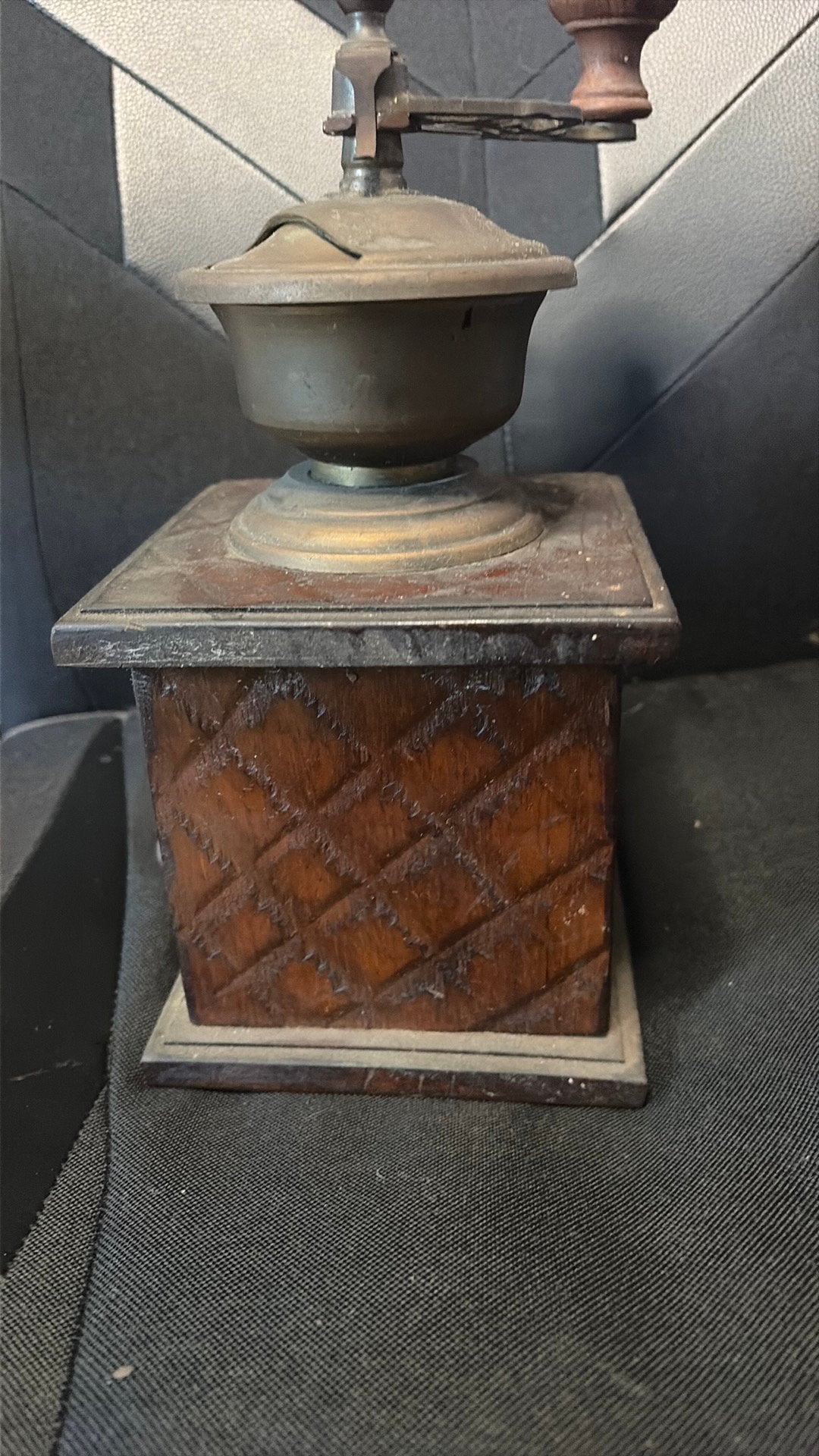 Oude antieke houten koffiemolen – origineel – verzamelobject, Antiquités & Art, Enlèvement