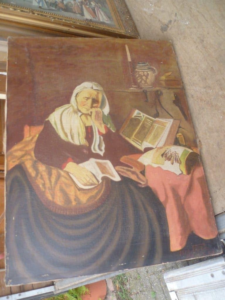 OUDE SCHILDERIJ OP DOEK, Enlèvement