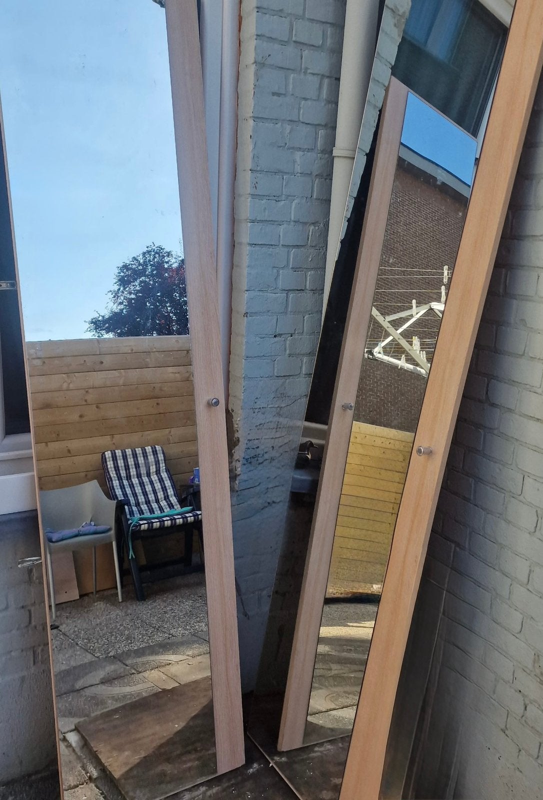 4 kastdeuren met spiegels GRATIS, Huis en Inrichting, Ophalen, Gebruikt