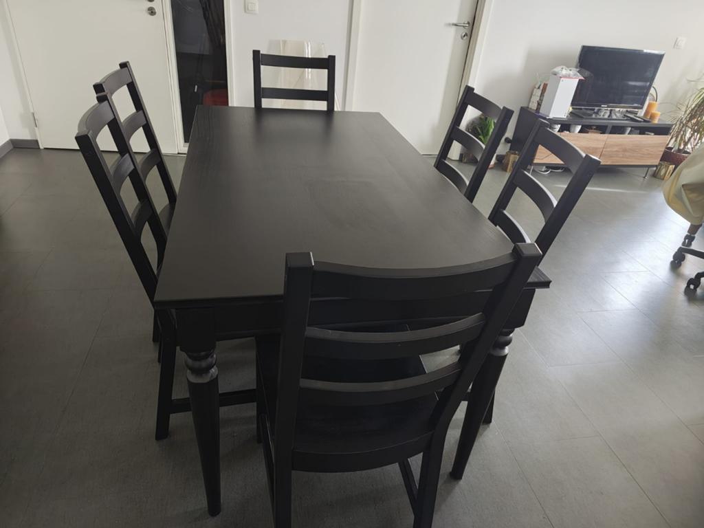 Lot table extensible et 6 chaises, Maison & Meubles, Enlèvement