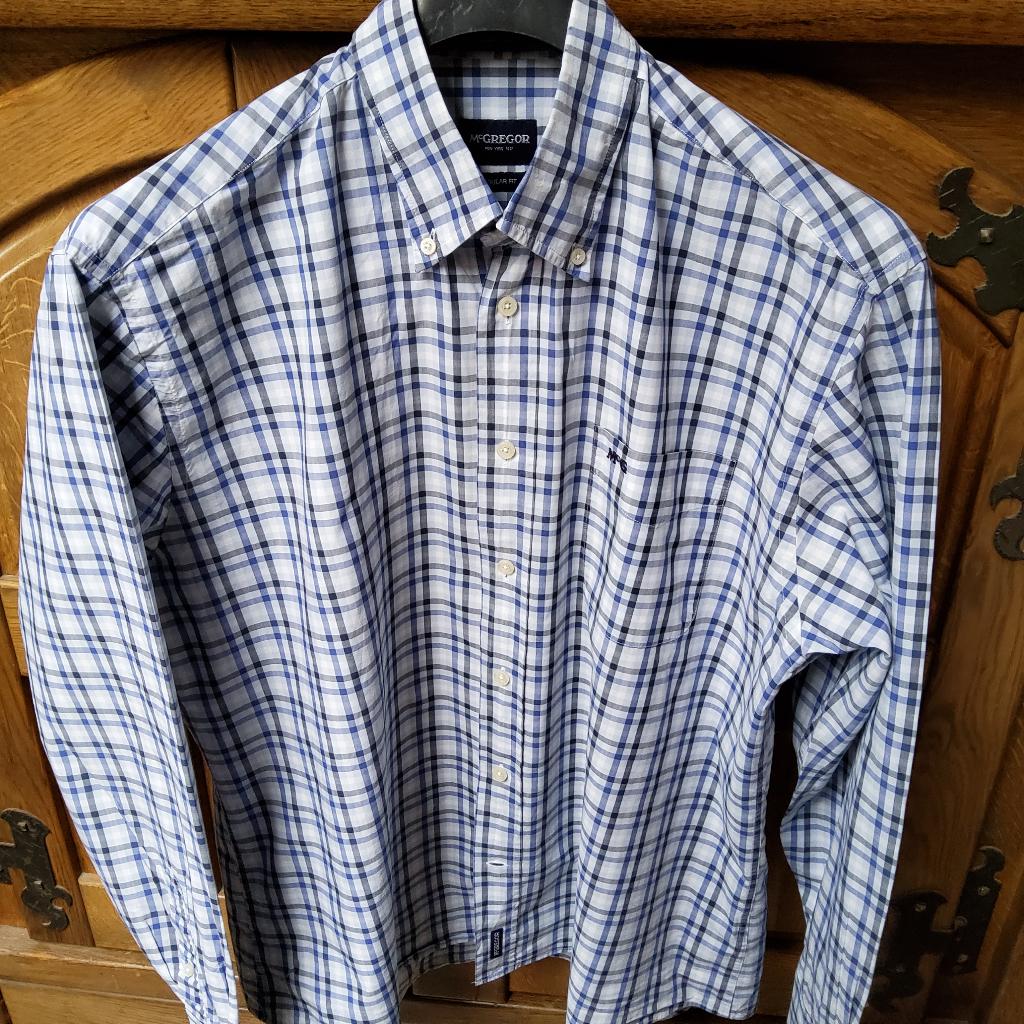 Chemise McGregor, Ophalen, Gedragen, Blauw, Halswijdte 43/44 (XL)