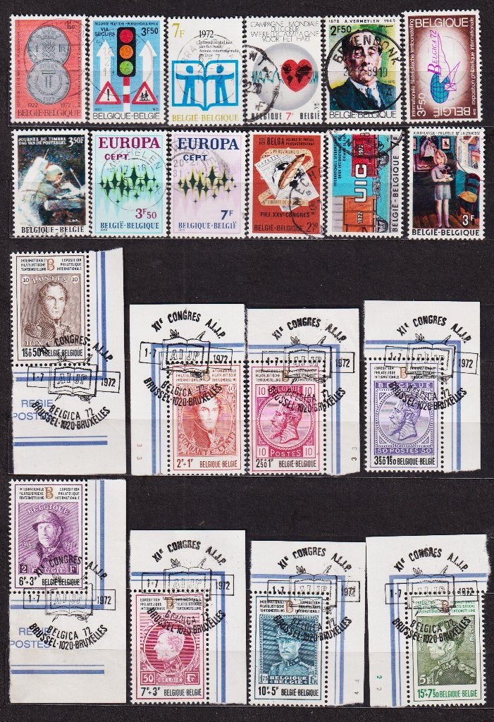 Belgique 1972 année complète oblitéré, Timbres & Monnaies, Timbres | Europe | Belgique, Envoi, Affranchi, Oblitéré