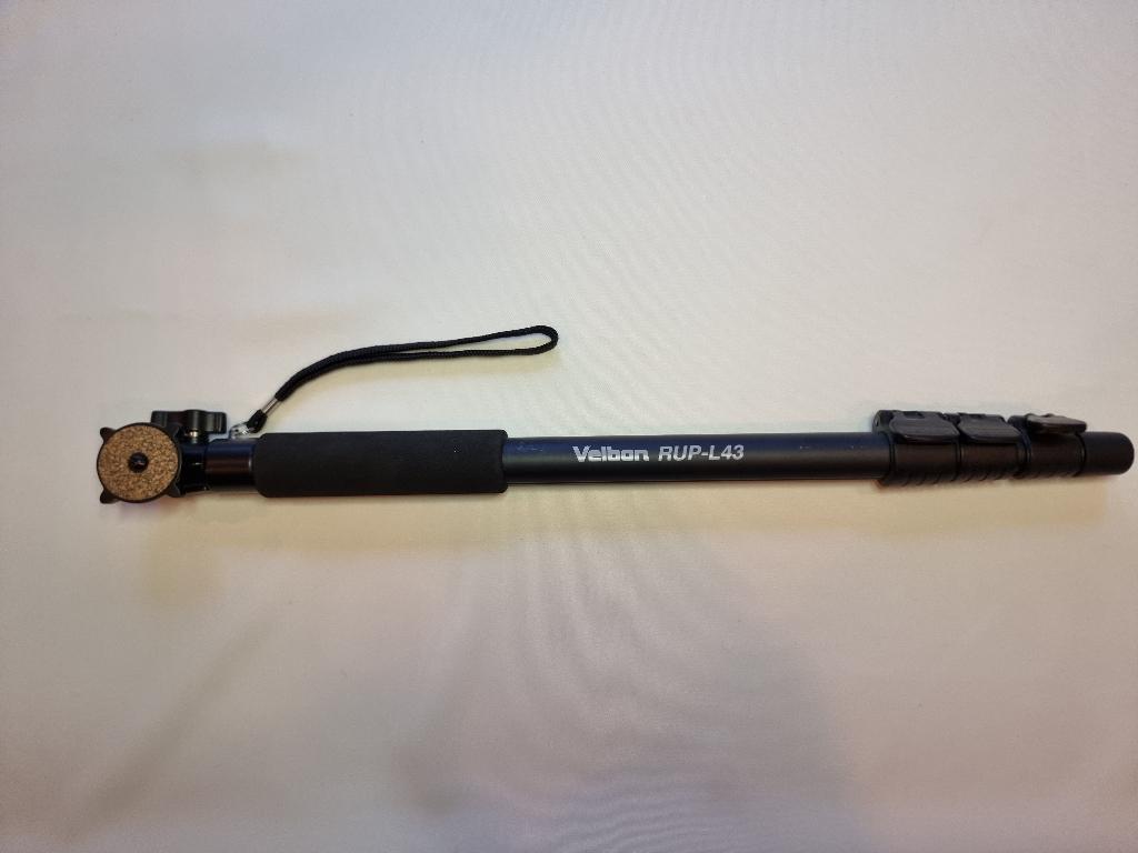 Velbon RUP-L43 MONOPOD, Audio, Tv en Foto, Fotografie | Statieven en Balhoofden, Zo goed als nieuw, Eenpoot, 150 tot 175 cm, Met balhoofd