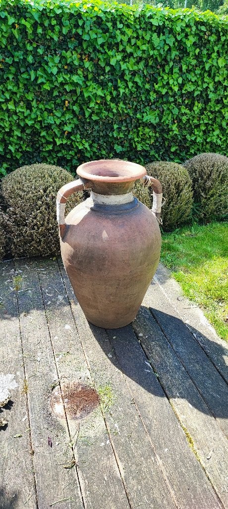 Grote terracotta kruik voor in de tuin, Ophalen, Gebruikt