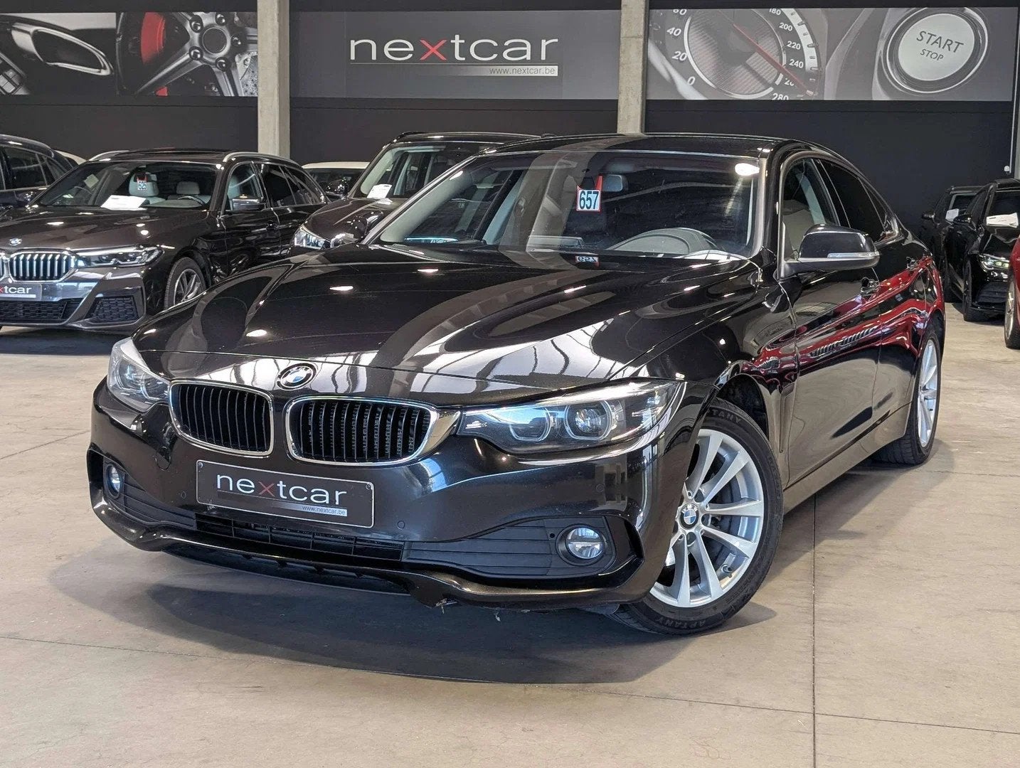 BMW 4 Serie 418 dA Gran Coupé *FULL LED-CUIR-NAVI-PARKING A, Autos : Divers, Automatique, BMW, 1995 cm³, Noir