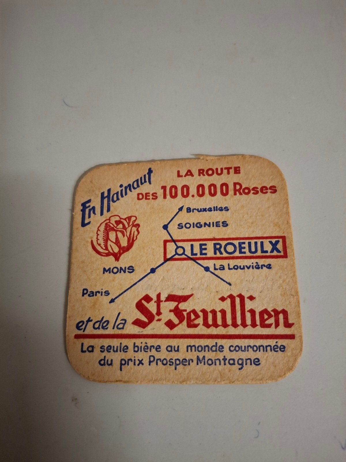 vieux tapis à bière St Feullien, Enlèvement ou Envoi
