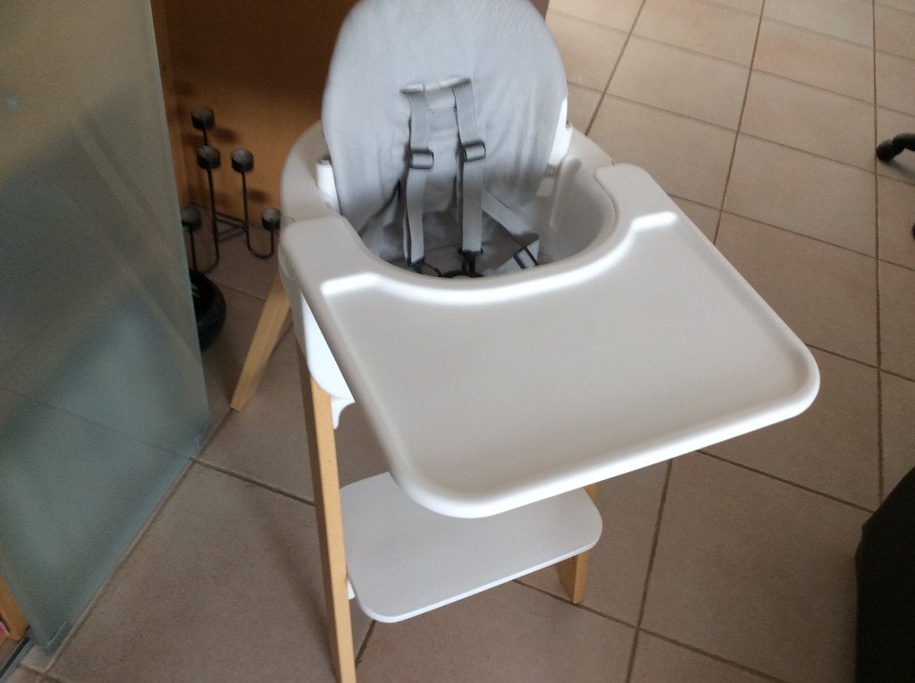 Stokke steps meegroeistoel, Ophalen of Verzenden, Zo goed als nieuw, Meegroeistoel, Afneembaar eetblad