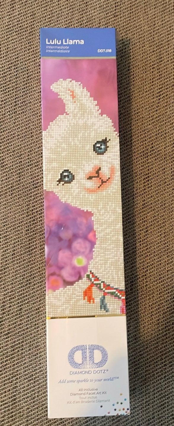 Diamond painting Lama, Ophalen, Zo goed als nieuw, Diamond painting