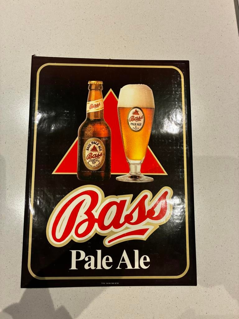 vintage de la marque de bière britannique Bass Pale Ale., Enlèvement, Comme neuf, Panneau publicitaire
