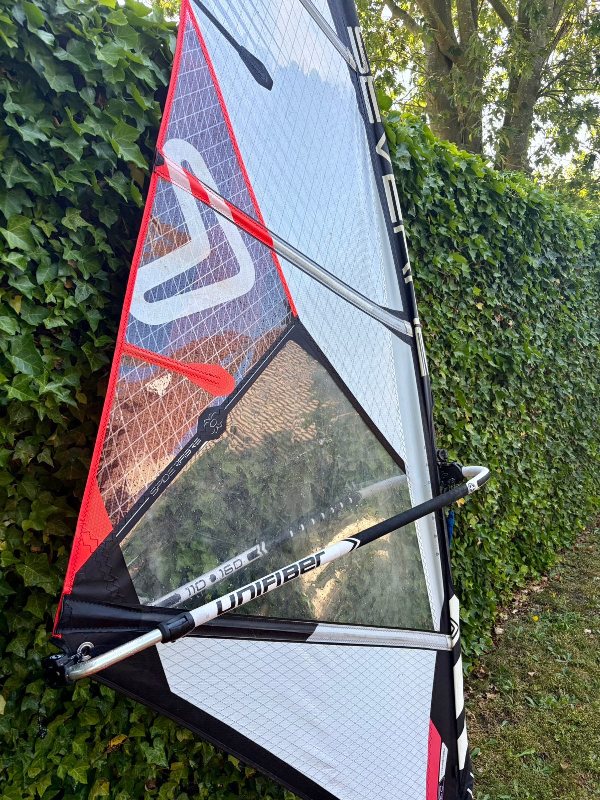 high-end superlight  kinderzeil + carbon mast + giek, Ophalen, Minder dan 3.5 m², Zo goed als nieuw, Severne