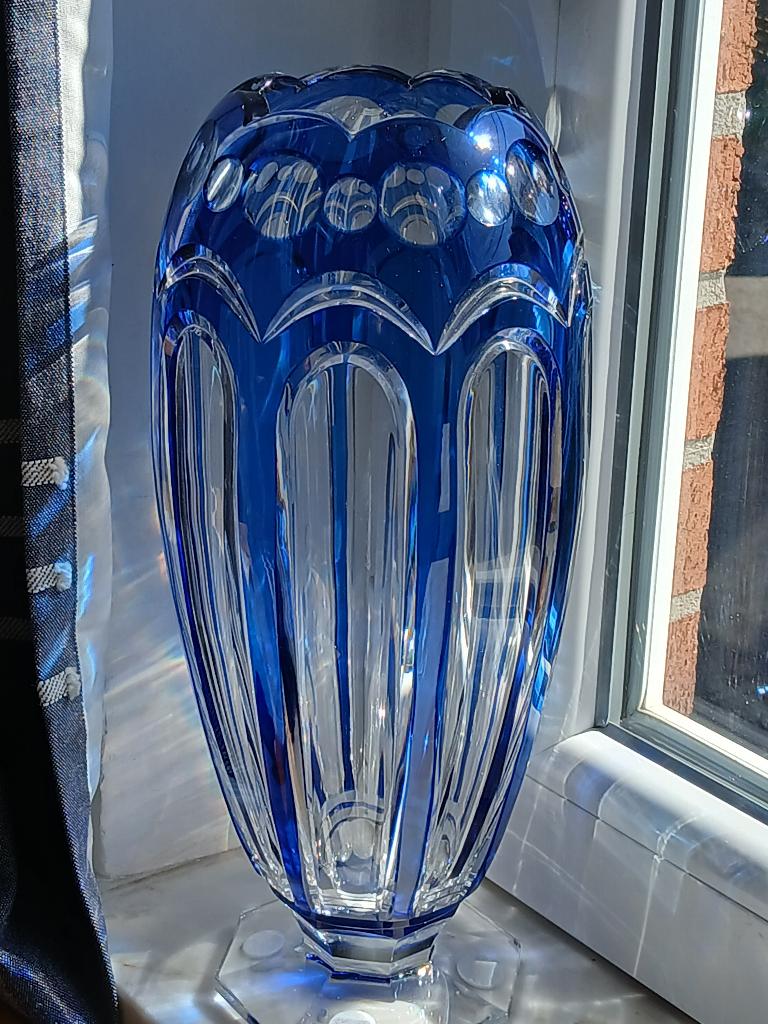 VASE EVIAN JOSEPHE SIMON VAL SAINT LAMBERT 1926, Ophalen of Verzenden