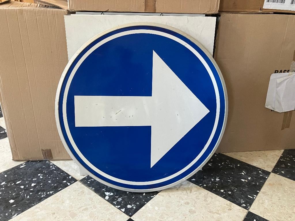 panneau de signalisation en métal idéal pour la Manecave, Enlèvement, Utilisé, Métal