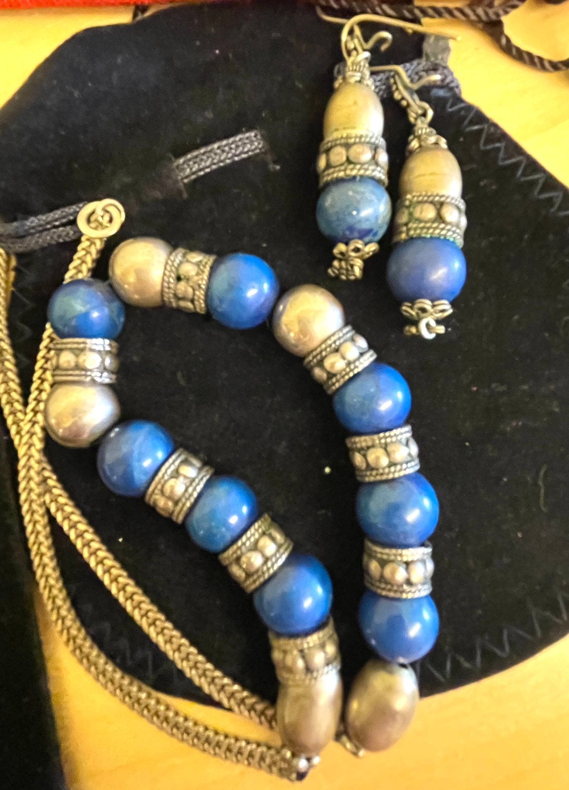 Set oorringen van Collie en Lapis, Ophalen, Zo goed als nieuw, Zilver, Zilver