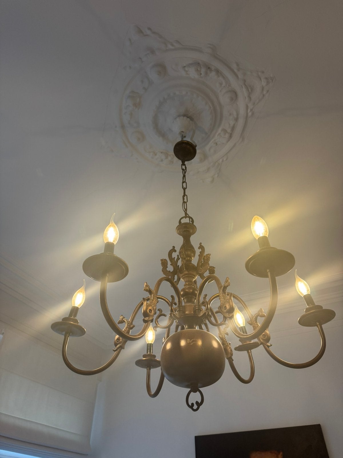 Plafond luster 70cm bronze, Ophalen, Zo goed als nieuw, Metaal