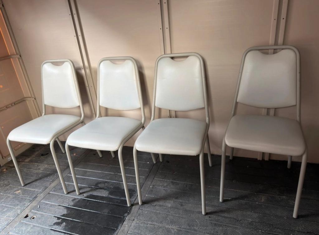 Stoelen te koop, Huis en Inrichting, Stoelen, Ophalen, Gebruikt, Wit, Leer
